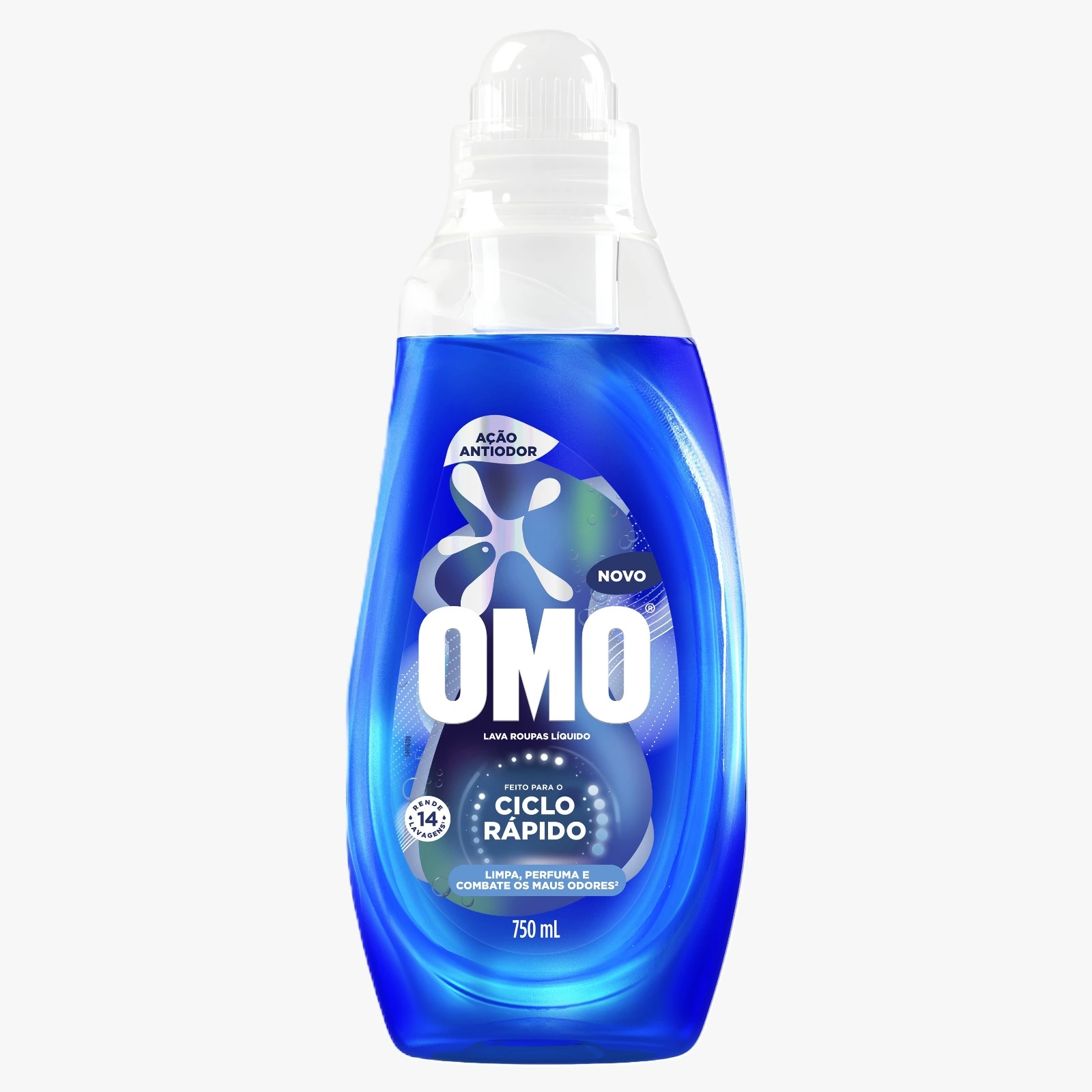 Lava Roupa Liq Omo Ciclo Rapido Acao Antiodor 750ml