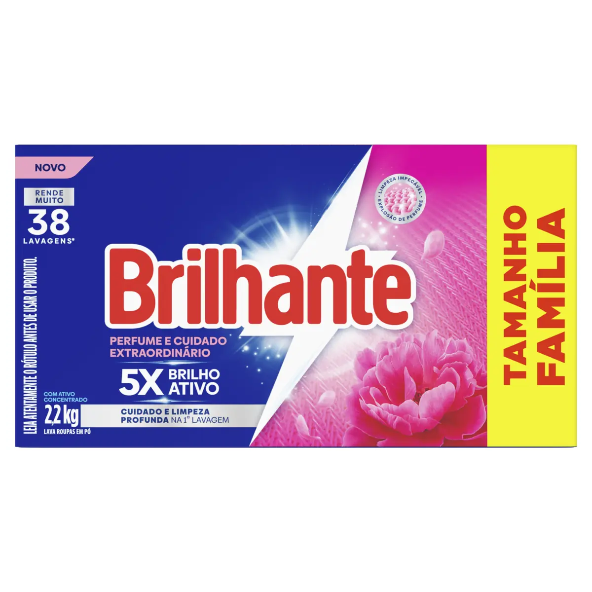 Lava Roupas Em Po Brilhante 2,2kg Perfume Extraordinario