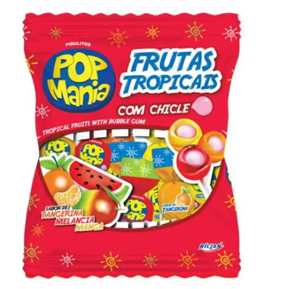 Pirulito Pop Mania Frutas Tropicais