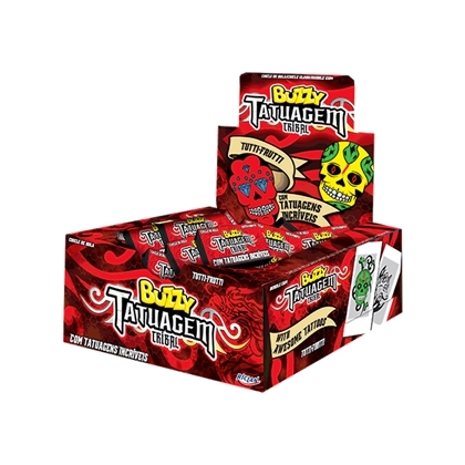 Chicle Buzzy Tattoo Tutti Frutti 100unidade