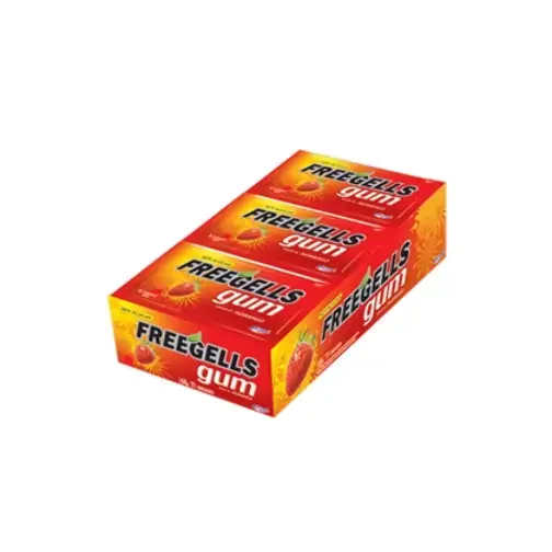 Chicle Freegells Gum Zero Morango 21unidade