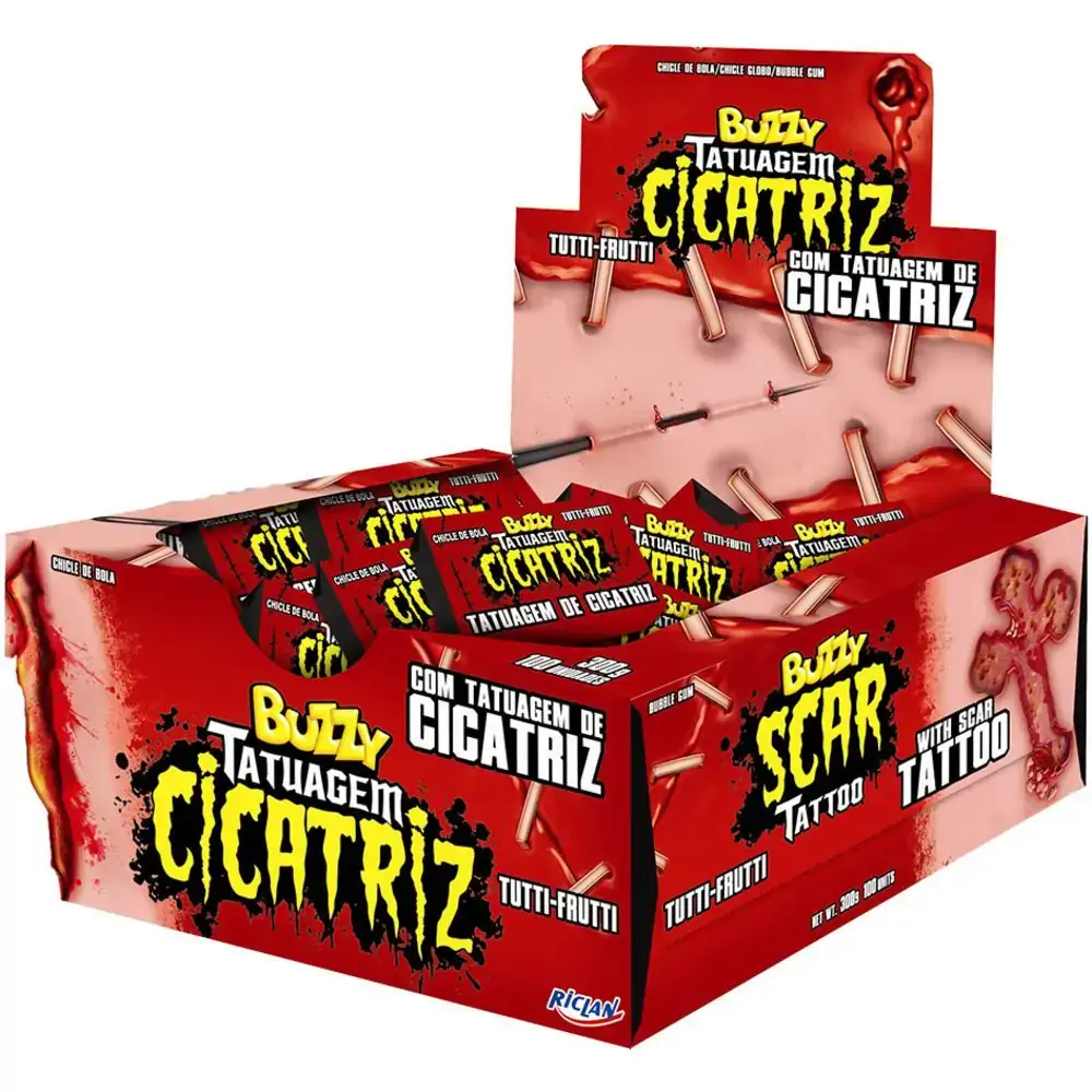 Chicle Buzzy Cicatriz 100un T Frutti