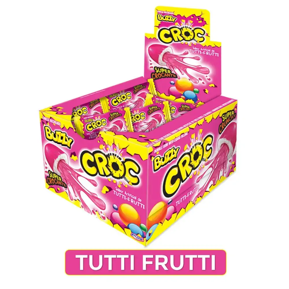 Chiclete Buzzy Croc Bola Tutti Frut 5,7g