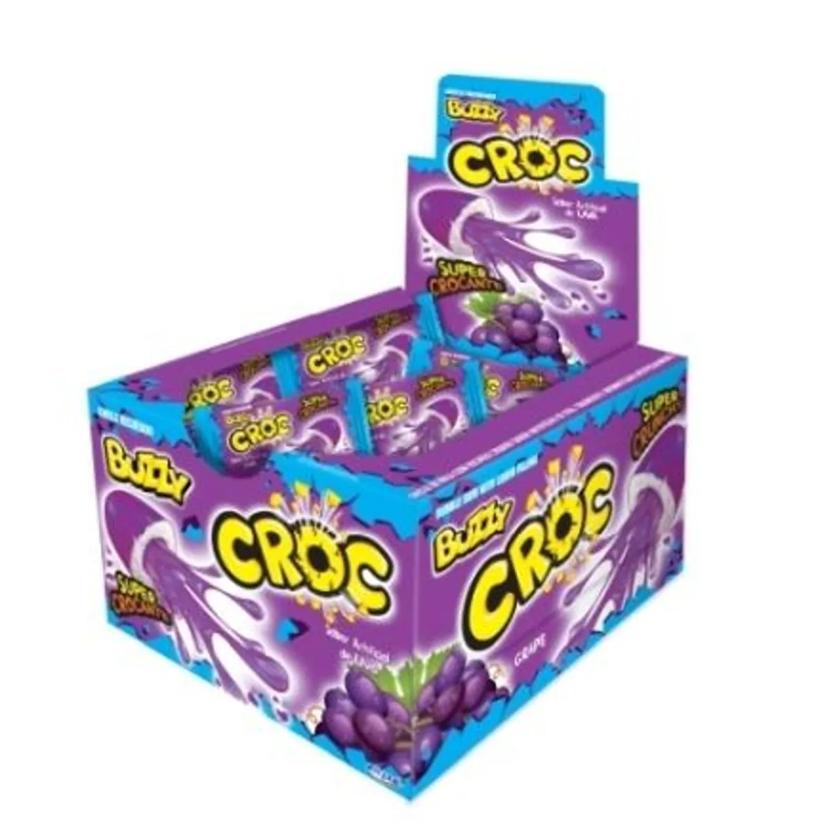 Chicle Buzzy Recheado Croc Uva 228g