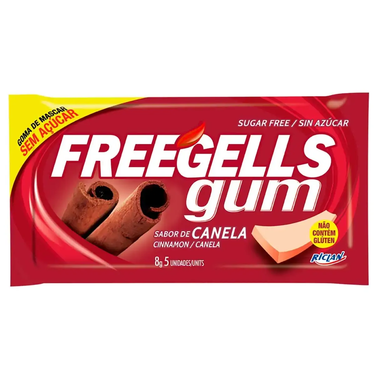 Chicle Freegells Gum Canela 8g