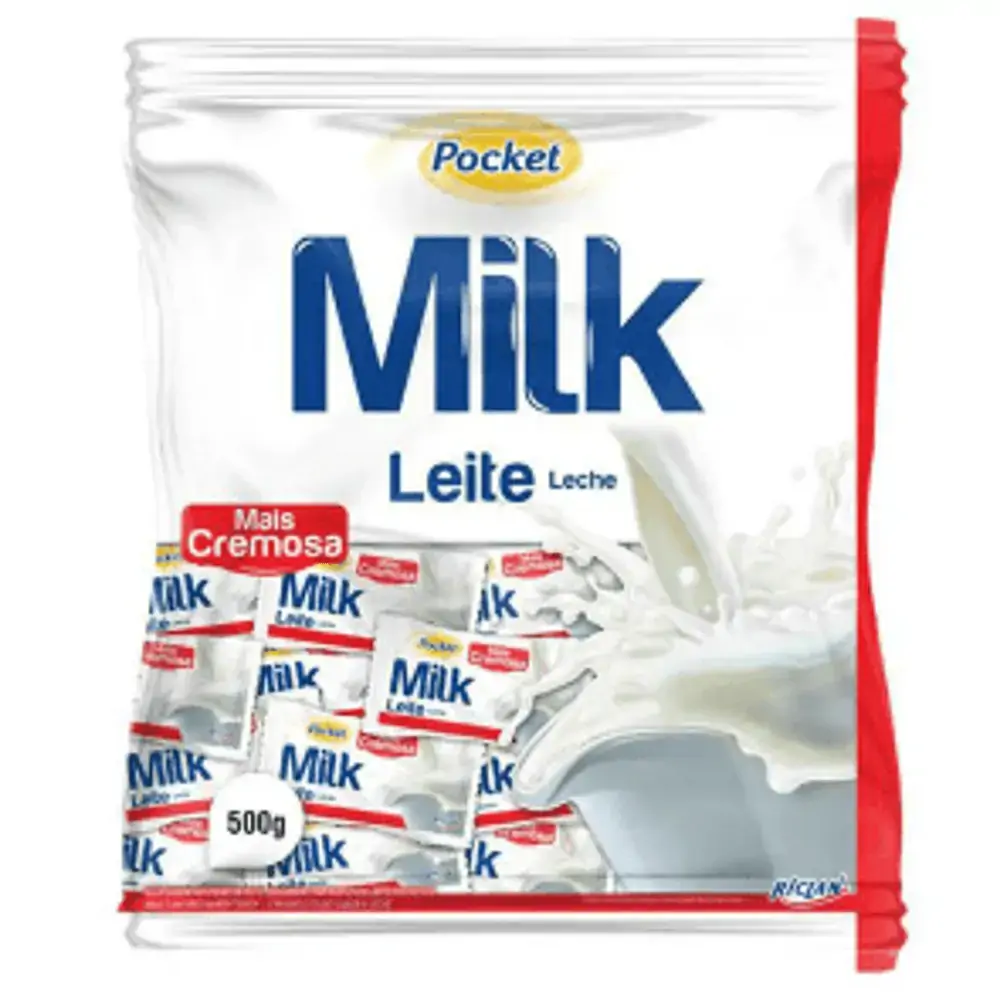 Bala Pocket Cremosa Milk 500g Freegells