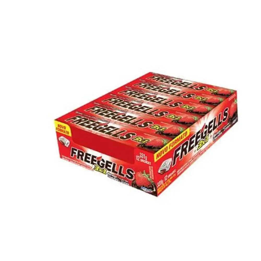 Bala Drops Freegells 27,6g Morango