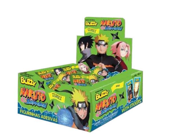 Chiclete Naruto Sabor Hortelã Buzzy Com 100un