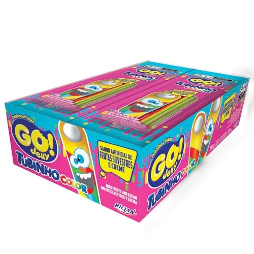 Bala Go Jelly Mini Tubinho Color Frutas 15g