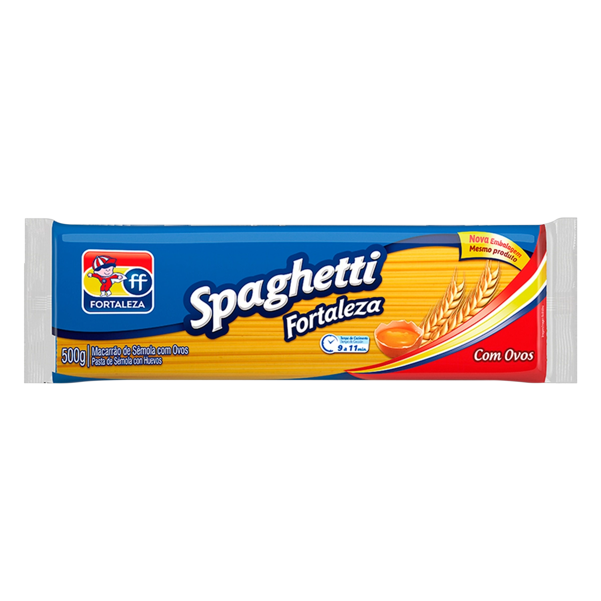 Macarrão De Sêmola Com Ovos Espaguete Fortaleza Pacote 500g
