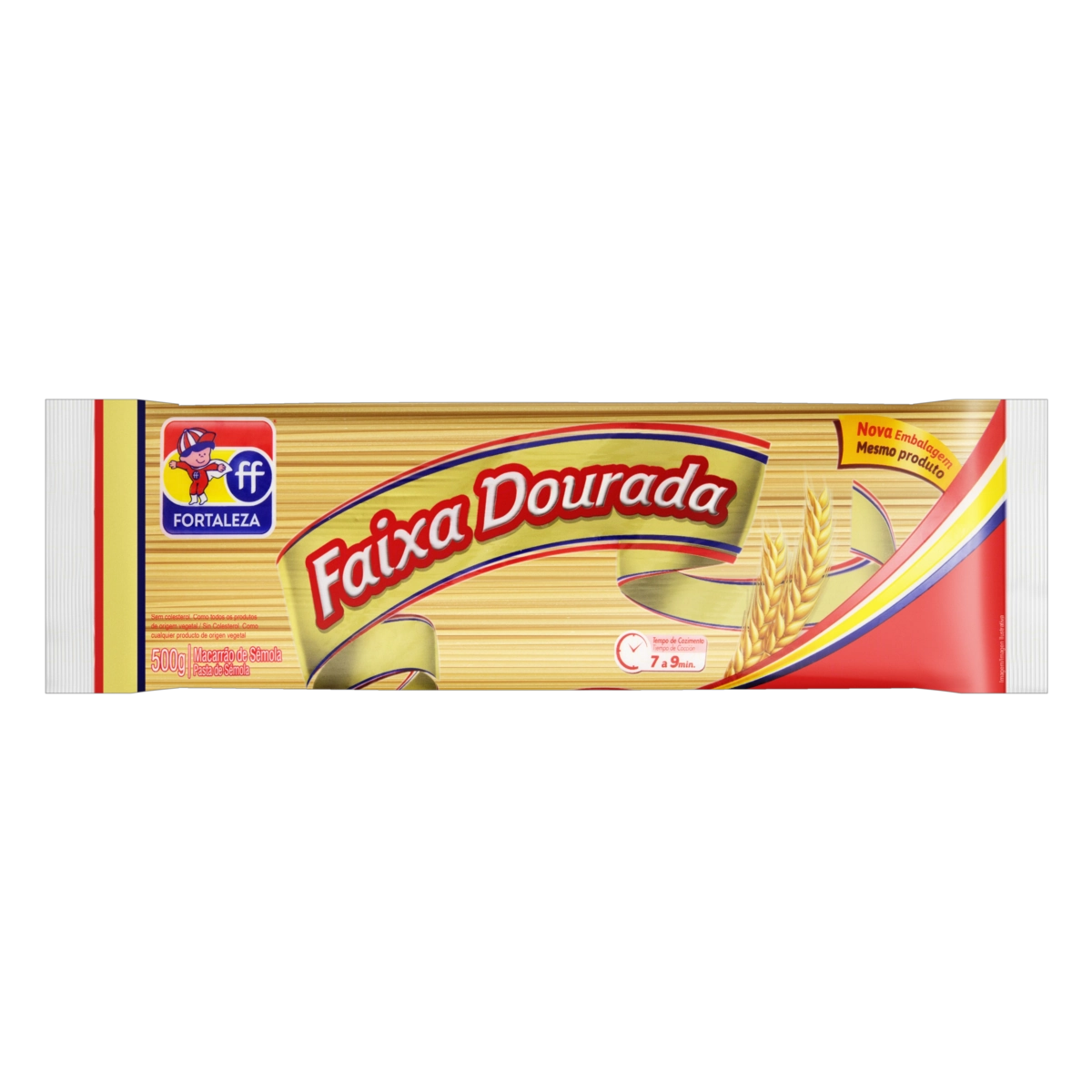 Macarrão De Sêmola Espaguete Fortaleza Faixa Dourada Pacote 500g