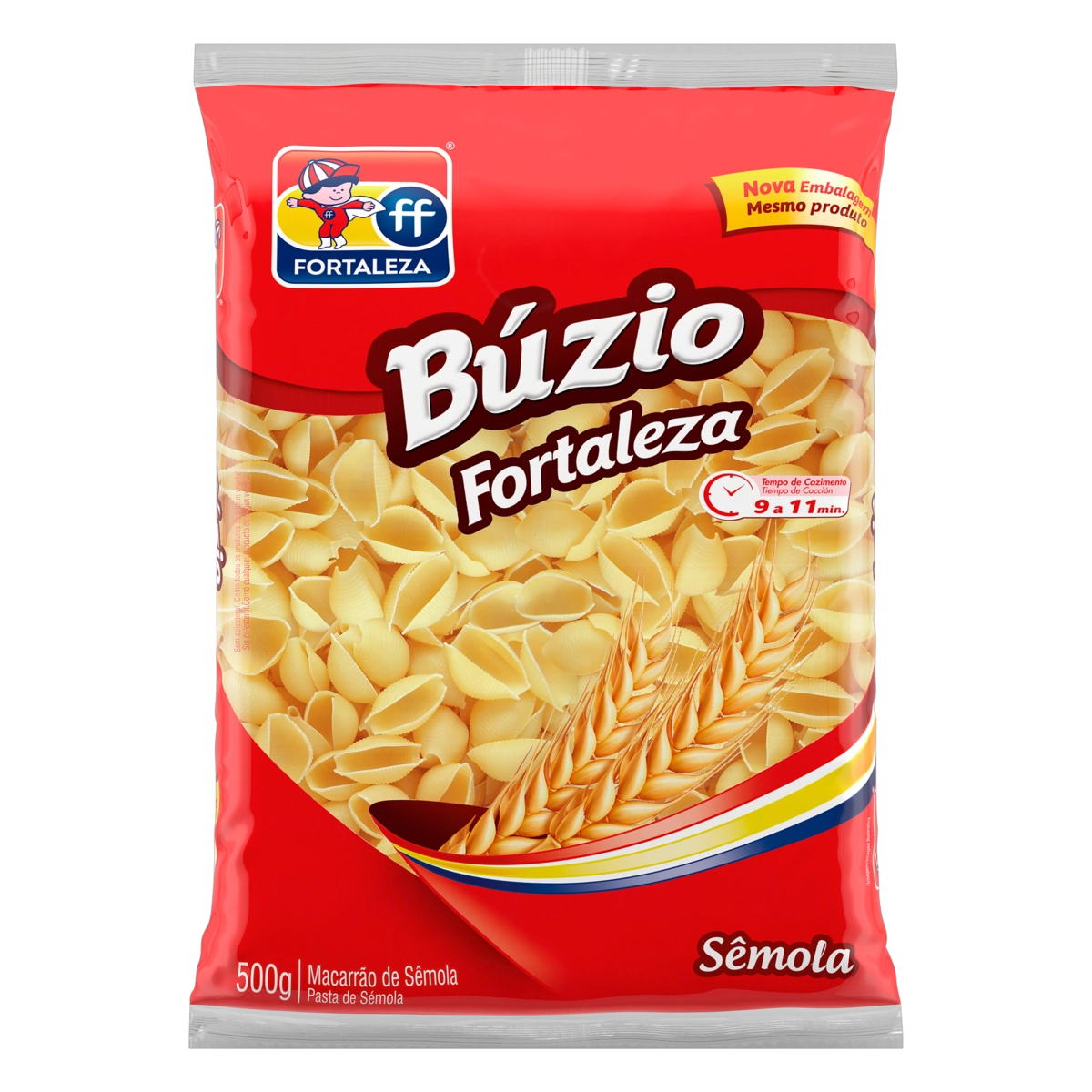 Macarrão De Sêmola Búzio Fortaleza Pacote 500g