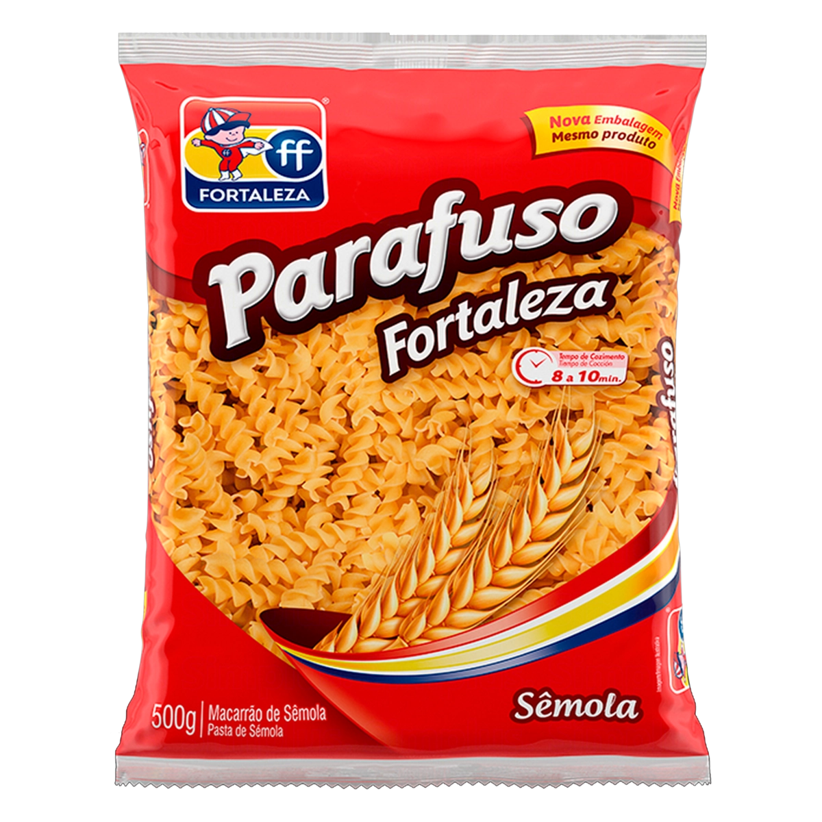 Macarrão De Sêmola Parafuso Fortaleza Pacote 500g