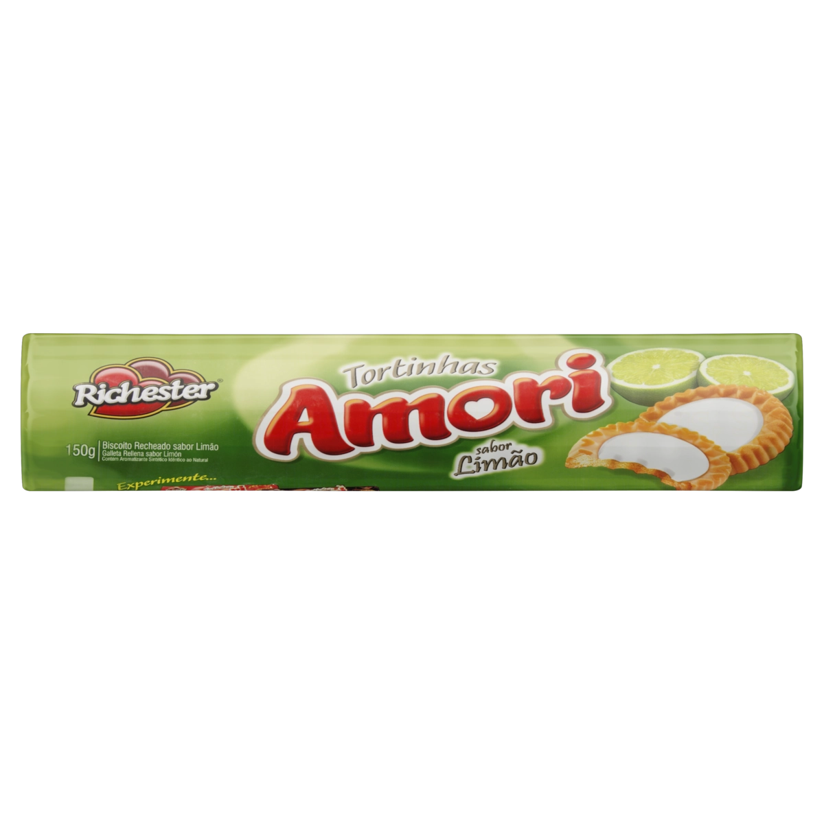 Biscoito Recheio Limão Richester Amori Tortinhas Pacote 150g