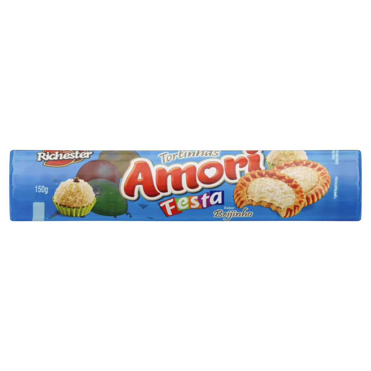 Biscoito Recheio Beijinho Richester Amori Tortinhas Pacote 150g