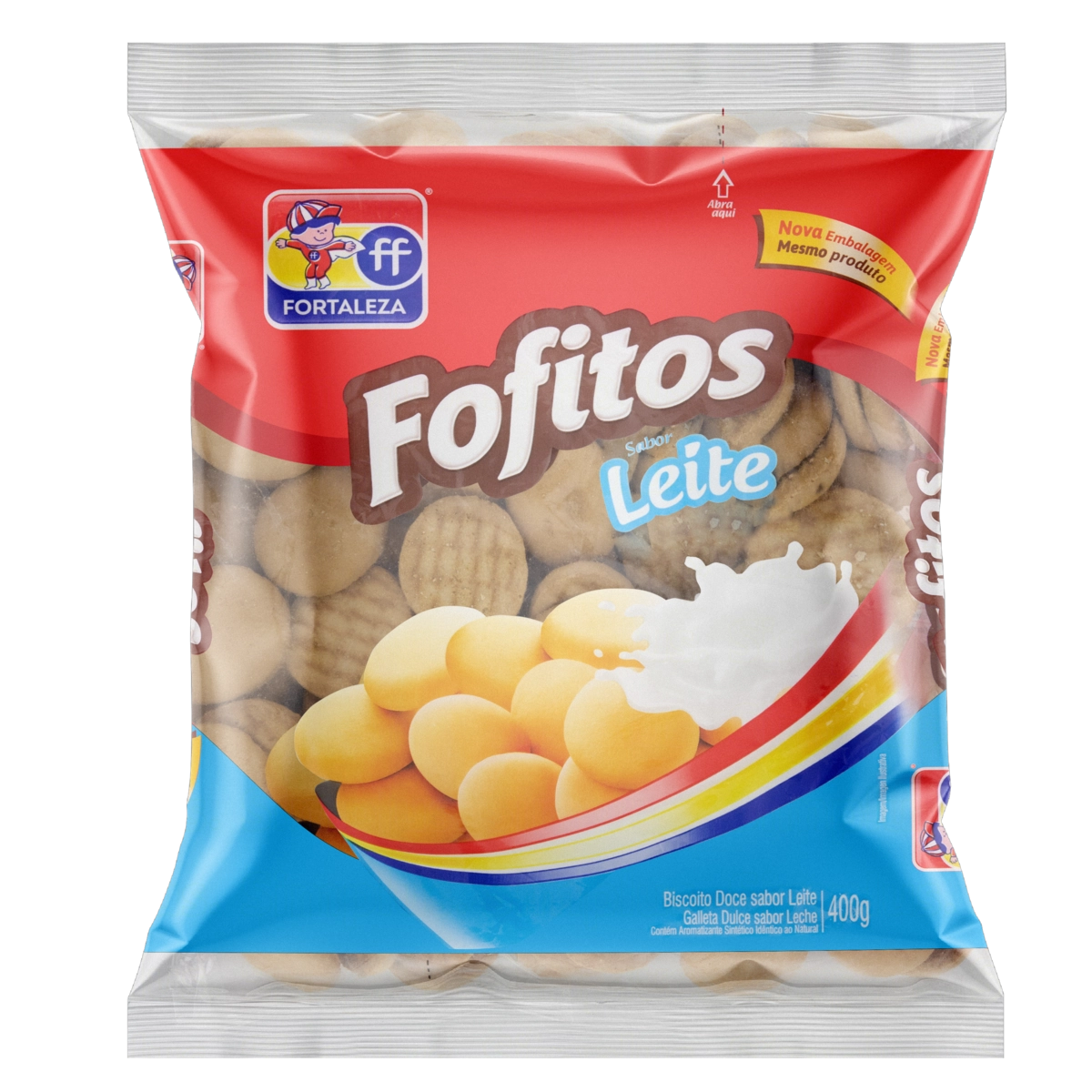 Biscoito Leite Fortaleza Fofitos Pacote 400g