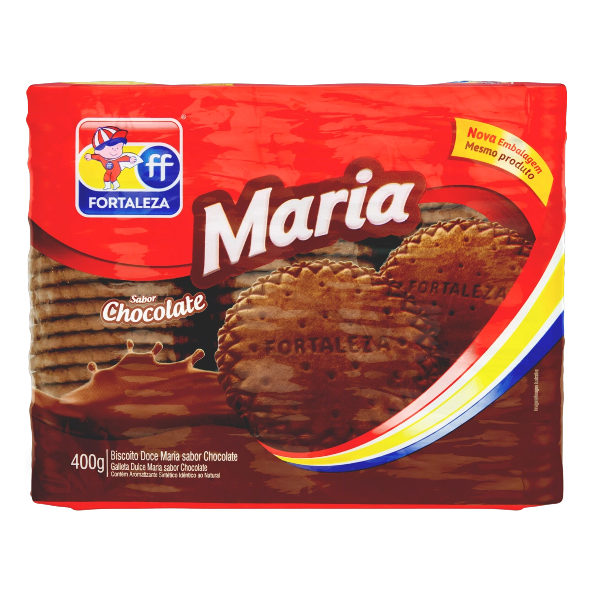 Biscoito Maria Chocolate Fortaleza Pacote 400g