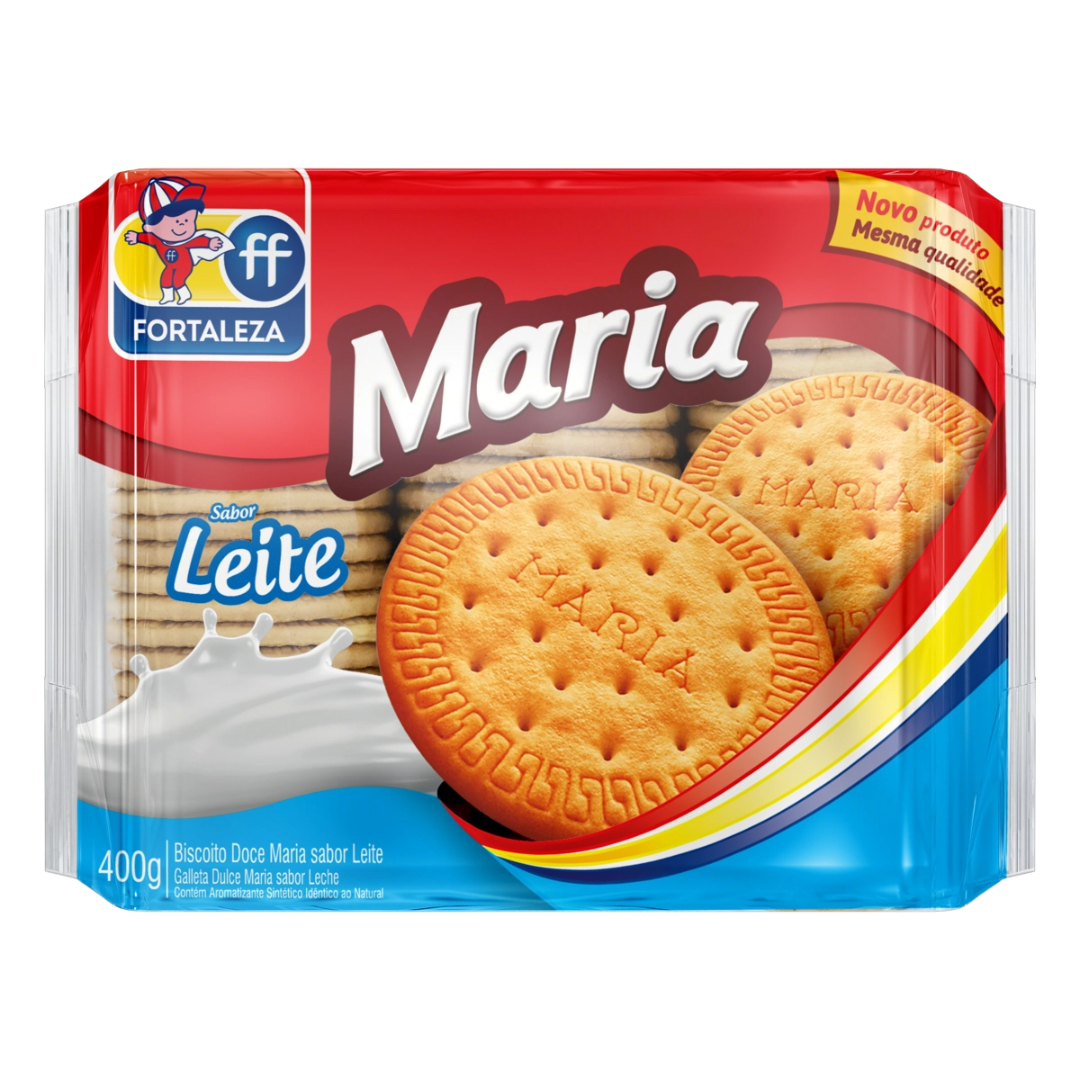 Biscoito Maria Leite Fortaleza Pacote 400g