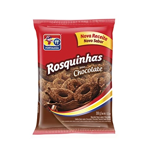 Biscoito Rosquinha Chocolate Fortaleza Pacote 350g