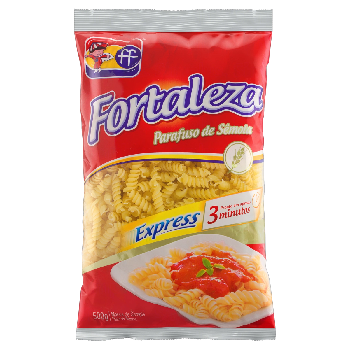 Macarrão De Sêmola Parafuso Fortaleza Express Pacote 500g