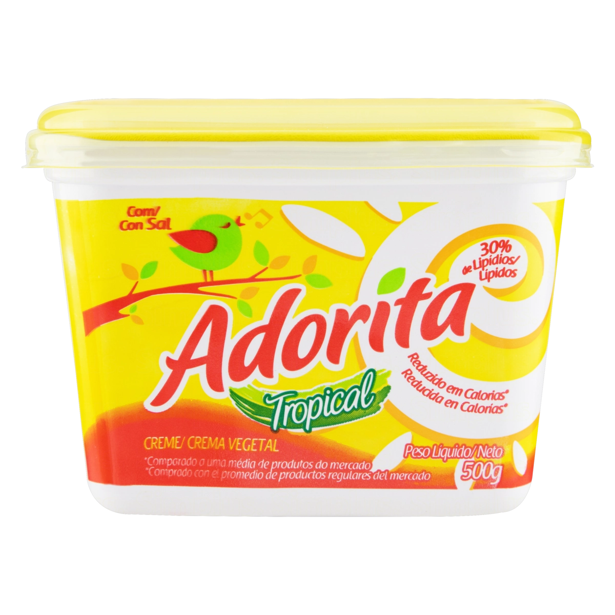 Creme Vegetal Com Sal Adorita Tropical Pote 500g