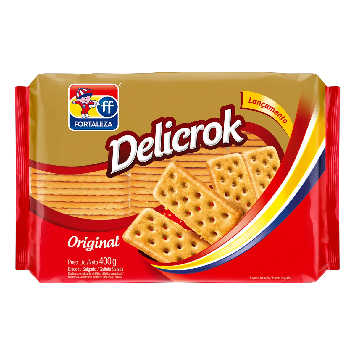 Biscoito Original Fortaleza Delicrok Pacote 400g