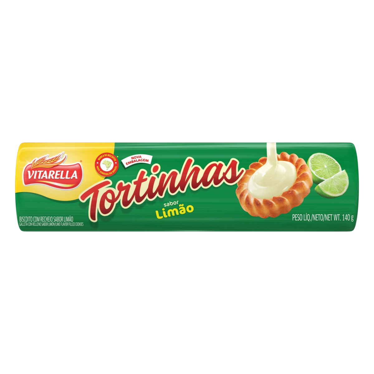 Biscoito Recheio Limão Richester Amori Tortinhas Pacote 140g