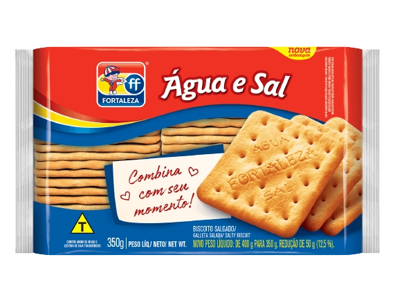 Biscoito água E Sal Fortaleza Pacote 350g