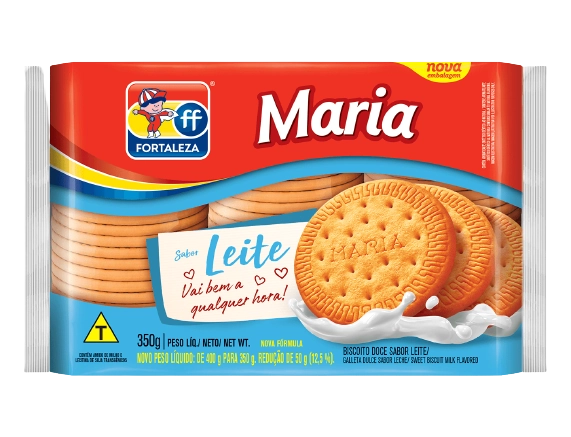 Biscoito Maria Leite Fortaleza Pacote 350g