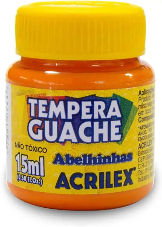 Tempera Guache Acrilex Laranja 15ml 517