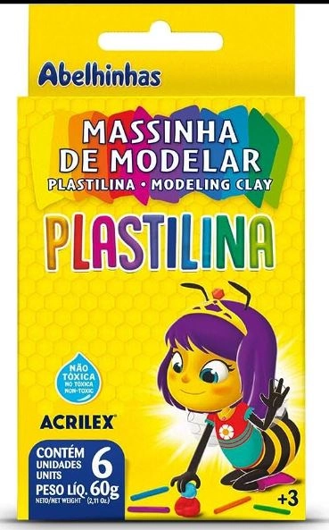 Massa De Modelar Acrilex 90gr 6 Cores
