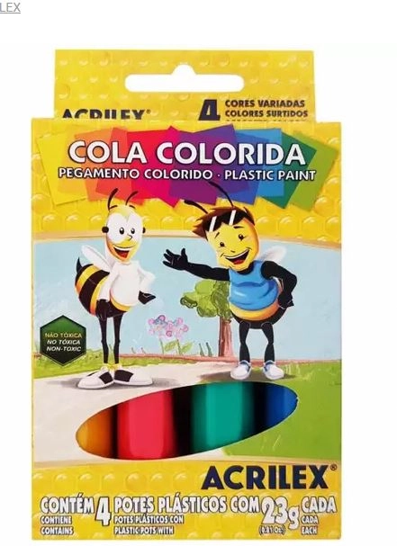 Cola Colorida 4 Cores 25gs Kz