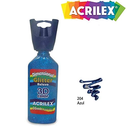 Tinta Dimensional Acrilex C Glitter Az