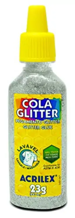 Cola Glitter Prata Acrilex