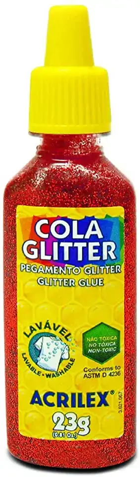 Cola Gliter Vermelha Acrilex