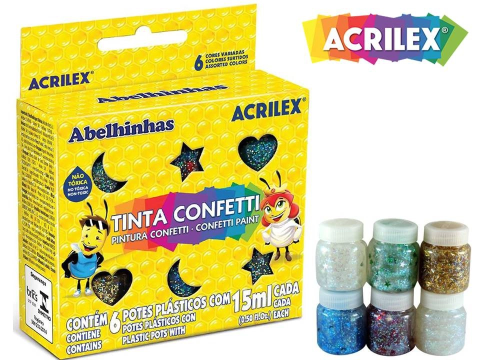 Tinta Confetti Conj.c/6 15ml