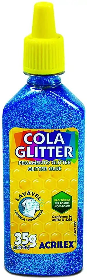 Cola Glitter Acrilex Azul 35g Un