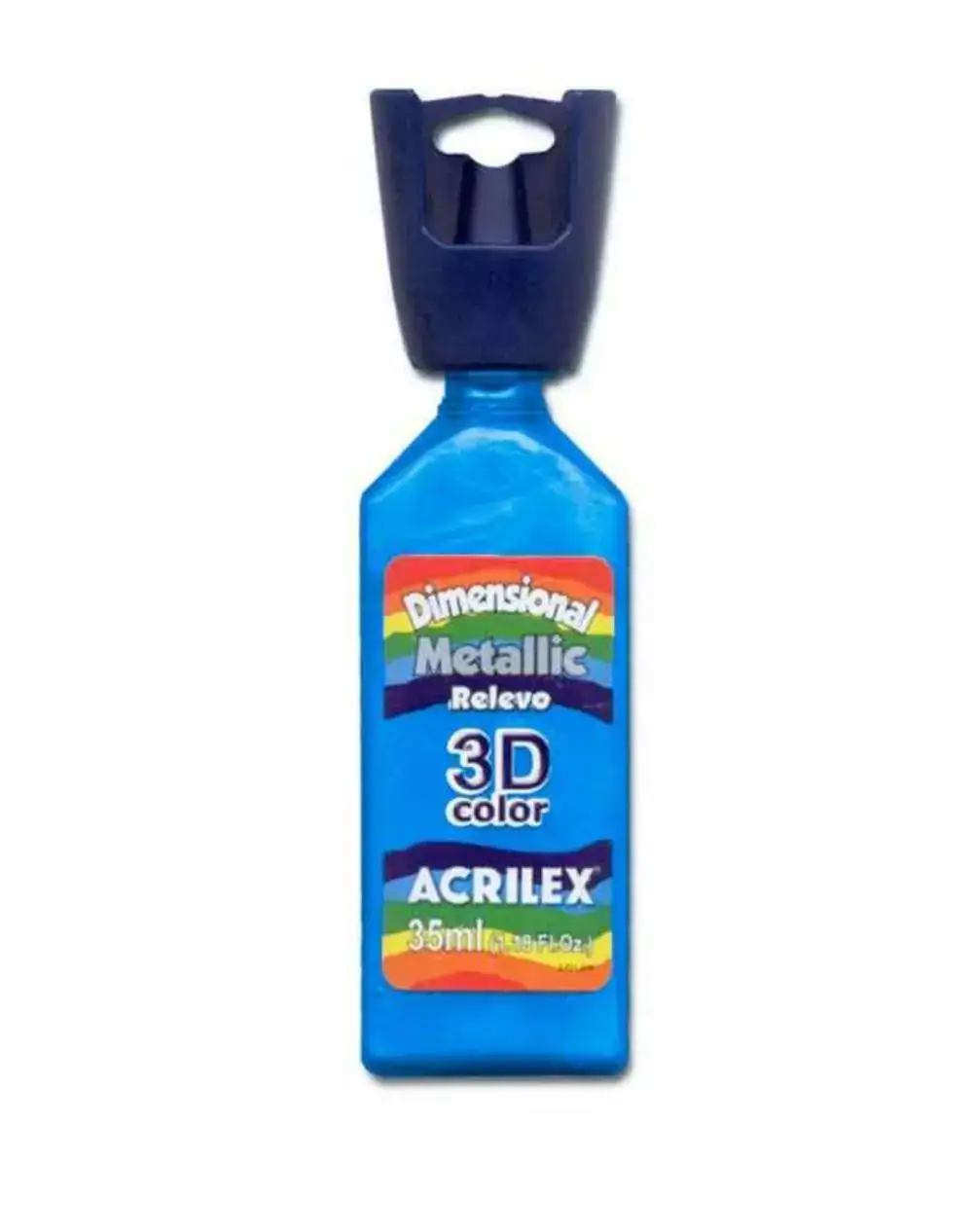 Tinta Relevo Metalica Azul C Acrilex