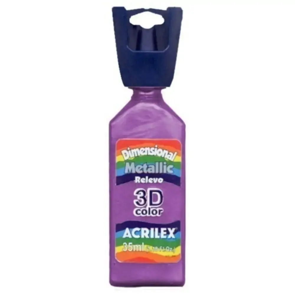 Tinta Relevo Metalica Magenta 54 Acrilex