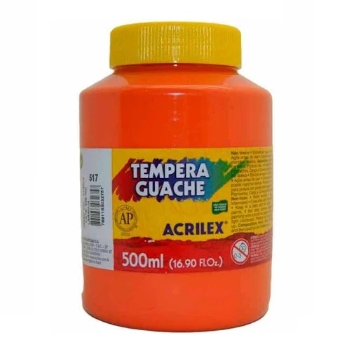 Tinta Guache Acrilex 500ml Laranja