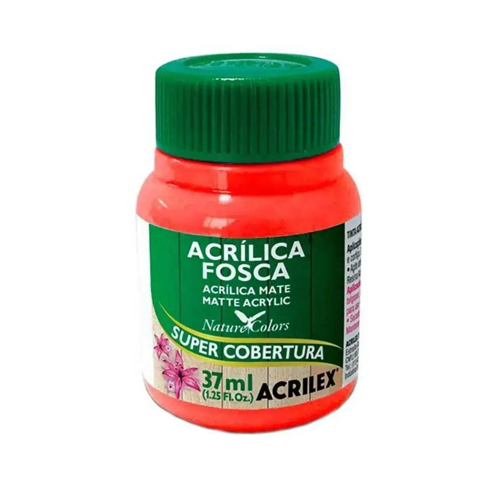 TINTA ACRILICA FOSCA VERMELHO FOGO 37ML ACRILEX