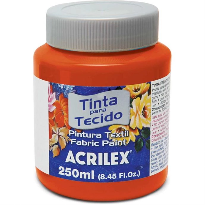 Tinta P Tecido Acrilex Vermelho Fogo 250ml