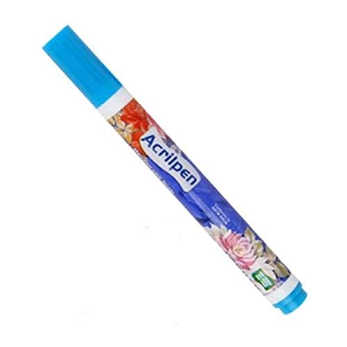 Caneta Marcador Ptecido Acrilpen 503 Azul Celeste