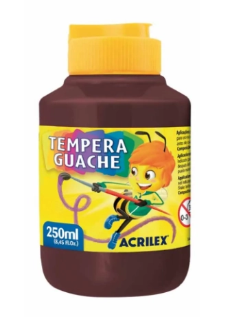 Tinta Guache Acrilex 250ml Marrom 20230531