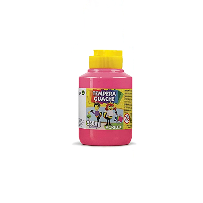 Tinta Acrilex Guache 250ml Rosa