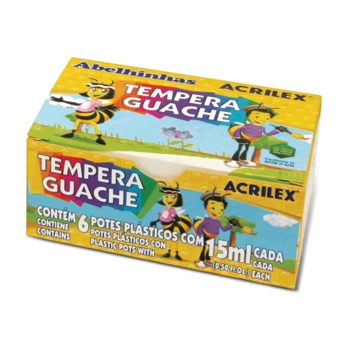 Estojo Guache Lavável Com 6 Cores