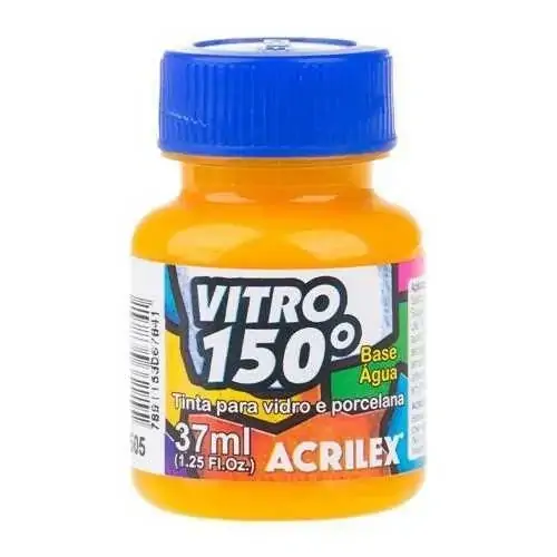 TINTA VITRO 37ML AMARELO OURO ACRILEX