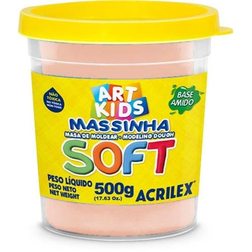 Massa Acrilex P/ Modelar Soft 500g Am Pele
