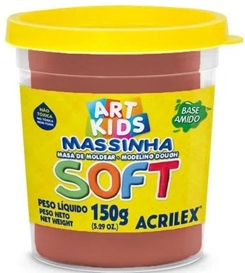 Massa Modelar Amido 0150g Acrilex Soft Chocolate Ref 814