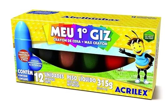 Giz de Cera Jumbo Meu primeiro Giz c/12